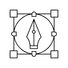 vector art icon, vector art line art - simple line art of vector art, perfect for vector art logos and icons