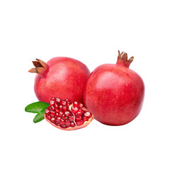 pomegranate on white background