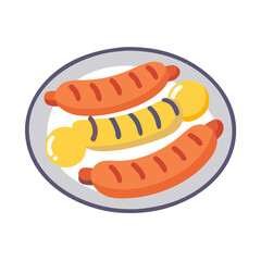  Grilled Sausages with Mustard Delight