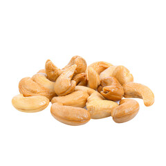 pile of almonds isolated