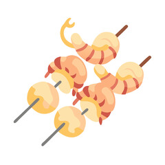  Grilled Shrimp Skewers with Garlic Butter