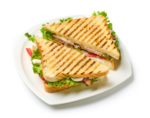 club sandwich on plate