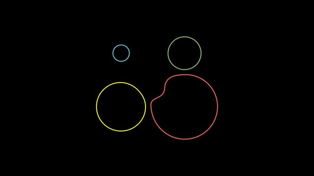 Imploding and Exploding Circles in a graphical animation. 