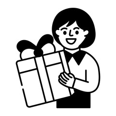 Sketchy style illustration of loyalty gift 

