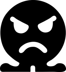 Angry emoticon graphic design