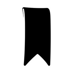 Simple Black Bookmark Icon Illustration Graphic Design Element