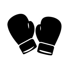 A Pair of Black Boxing Gloves Ready for a Fight Competition Sport
