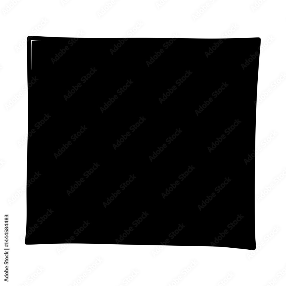 Poster a simple black rectangular shape on white background illustration graphic design element