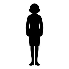 Silhouette of a Businesswoman Standing Tall and Confident Professional Female Figure in a Suit