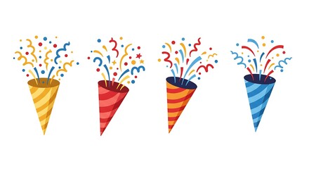Fototapeta premium Popping Confetti Party Favors for Celebrations