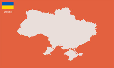 Ukraine map vector isolated on transparent background