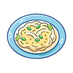  Creamy Plate of Chicken Alfredo Pasta