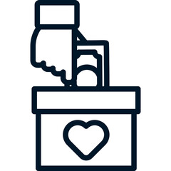 Charity Line Icon