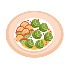  Savory Plate of Roasted Brussels Sprouts with Bacon