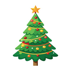 Elegant Christmas Tree Vector Image