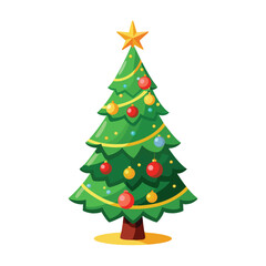 Modern Christmas Tree Clipart