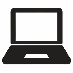 Laptop computer or notebook computer flat icon for apps and websites