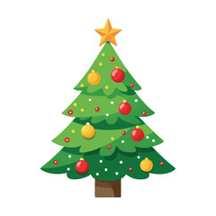 Fototapeta premium Modern Christmas Tree Clipart