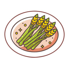  Flavorful Roasted Asparagus on a Plate