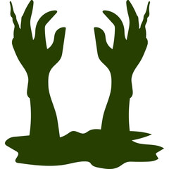 Obraz premium Halloween Zombie Silhouette