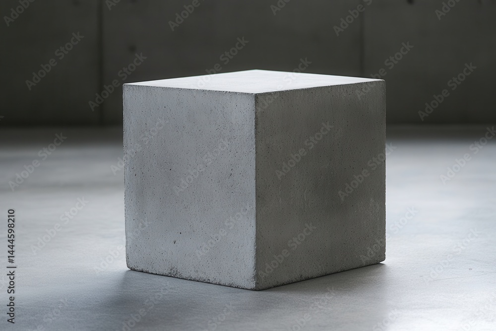 Leinwandbilder geometric concrete form: a study in minimalist design, revealing textures and tonal variations withi