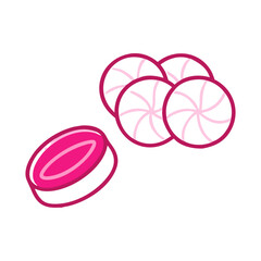 Obraz premium Artistic Sliced Radishes Design