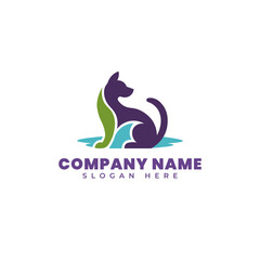 Vector image of animal logo design on white background