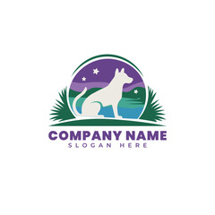 Vector image of animal logo design on white background