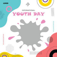Gradient international youth day instagram posts collection