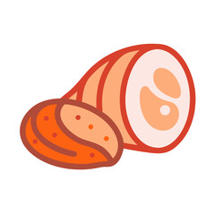 Fototapeta premium Artistic Sliced Roasted Ham