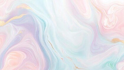 Delicate pastel swirls of liquid color create a captivating abstract pattern.