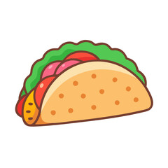  Savory Soft Taco with Fillings Artwork