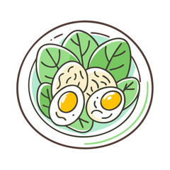  Artistic Spinach Salad with Eggs