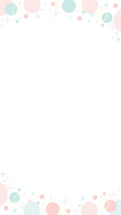 春らしいかわいい縦向き幾何学フレーム