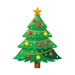 Festive Christmas Tree Vector Design