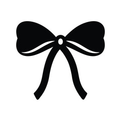 A Simple Black and White Illustration of a Classic Bow
