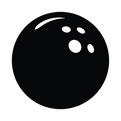 Fototapeta premium Black and White Bowling Ball Icon Illustration Graphic Design