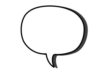 Blank Speech Bubble Illustration  Perfect for Comics, Designs, and Presentations;  Easily Customizable Vector Graphic