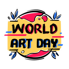 Colorful World Art Day Illustration