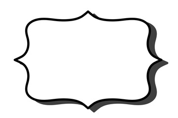 Elegant Blank Decorative Frame Illustration Perfect for  Invitations, Cards, and More