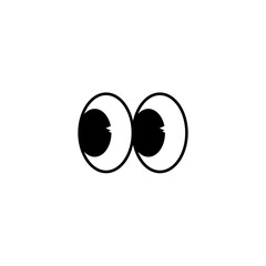 Cartoon funny eyes icon