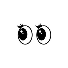 Cartoon funny eyes icon