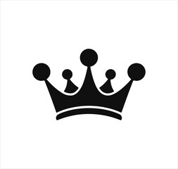 Set vector black silhouettes of crowns isolated on a white background.