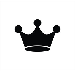 Set vector black silhouettes of crowns isolated on a white background.