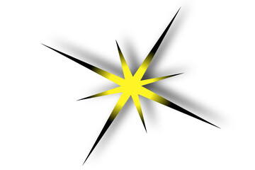 Fototapeta premium Radiant Yellow Starburst A Dynamic Graphic Design Element for Projects