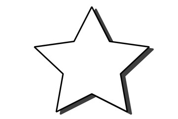 Obraz premium Simple Star Shape Illustration Clean, Minimalist Vector Graphic Design Element for Projects