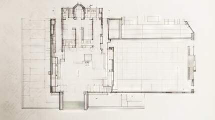 CAD floor plan with numbered seating and entry points