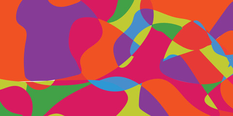 Vibrant Abstract Artwork With Multicolored Shapes and Bold Dynamic Patterns