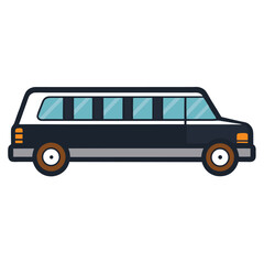 Limousine icon isolated on white background