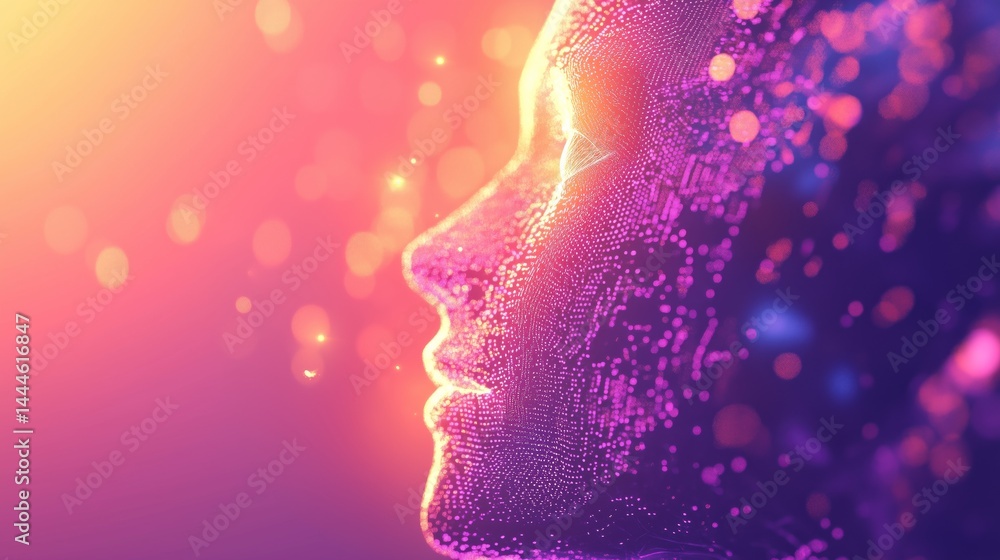 Poster futuristic interface design with ai elements, holographic charts and diagrams, glowing nodes in 3d s